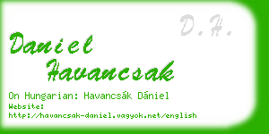 daniel havancsak business card